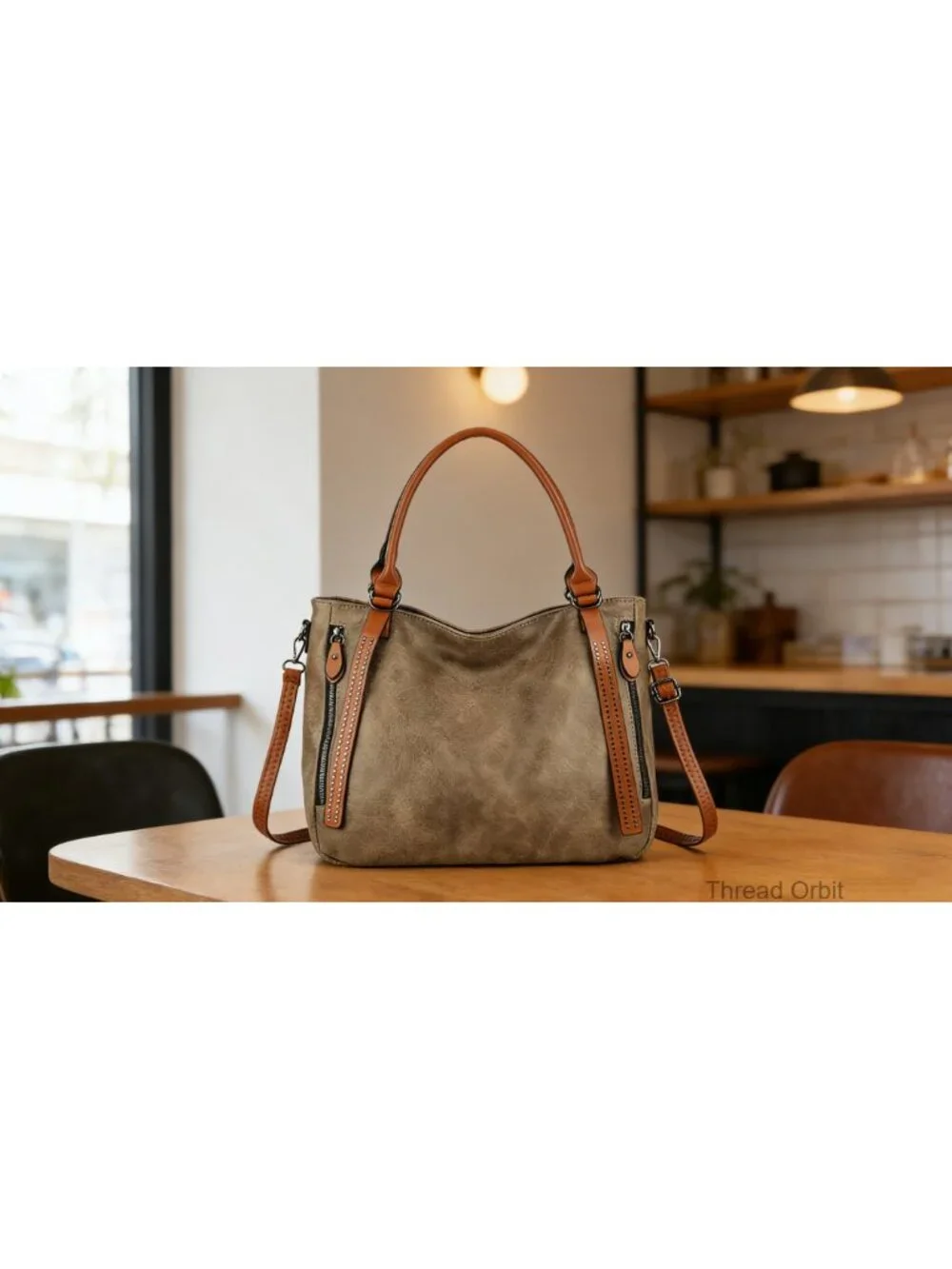 Vintage Slouchy Tote Bag Large Vegan Leather Hobo Shoulder Bag with Adjustable